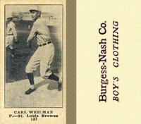 1916 Burgess-Nash Co. #187 Carl Weilman Baseball Card