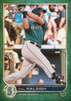 2022 Topps Chrome Ben Baller #149 Cal Raleigh Green Refractor Baseball Card