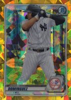 2020 Bowman Draft Chrome Sapphire Edition #BD151 Jasson Dominguez Gold Baseball Card