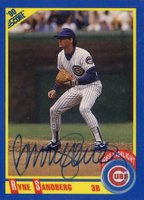 1990 Score #561 Ryne Sandberg 3B on Front Baseball Card