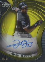 2022 Topps Chrome Black Autographs #FT Frank Thomas Gold Refractor Baseball Card