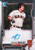 2021 Bowman Chrome Prospect Autographs #CPAPB Patrick Bailey Baseball Card