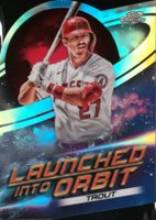 2022 Topps Cosmic Chrome Launched Into Orbit Die-Cut #3 Mike Trout Baseball Card