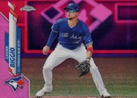 2020 Topps Chrome #22 Cavan Biggio Pink Refractor Baseball Card