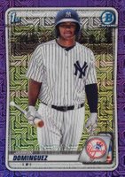 2020 Bowman Chrome Mega Box #BCP8 Jasson Dominguez Purple Refractor Baseball Card