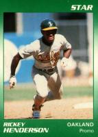 1990 Star Promos # Rickey Henderson Green, Running Baseball Card