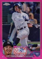 2023 Topps Chrome #4 Anthony Volpe Pink Refractor Baseball Card