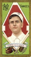 1911 Gold Borders #72 Russ Ford White Cap Baseball Card