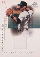 2001 SP Game-Used Authentic Fabric #AR(H) Alex Rodriguez Rangers Baseball Card