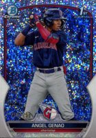 2023 Bowman Chrome Prospects #BCP140 Angel Genao Speckle Refractor Baseball Card