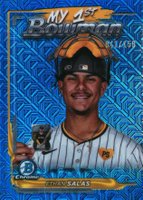 2024 Bowman Chrome Mega Box My 1st Bowman #24 Ethan Salas Blue Refractor Baseball Card