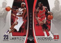 2005 Upper Deck MJ/LJ Bonus Pack #LJMJ6 LeBron James/Michael Jordan Basketball Card
