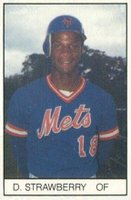 1984 All-Star Game Program Inserts-Hand Cut # Darryl Strawberry Baseball Card