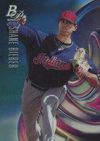 2018 Bowman Platinum Top Prospects #80 Shane Bieber Sky Blue Baseball Card