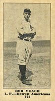 1916 Sporting News #179 Bob Veach Blank Back Baseball Card