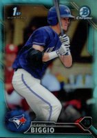 2016 Bowman Draft  #BDC81 Cavan Biggio Chrome-Sky Blue Refractor Baseball Card