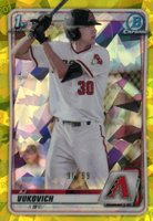 2020 Bowman Draft Chrome Sapphire Edition #BD150 AJ Vukovich Yellow Baseball Card