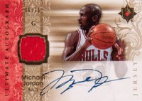 2006 Upper Deck Ultimate Collection Autographs Jerseys #AU-MJ Michael Jordan Basketball Card