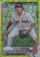 2021 Bowman Chrome Prospects #BCP71 Blaze Jordan Yellow Mini-Diamond Refractor Baseball Card