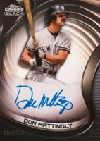 2022 Topps Chrome Black Autographs #DMA Don Mattingly Refractor Baseball Card