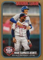 2024 Topps #481 Freddie Freeman/Ozzie Albies Gold Baseball Card