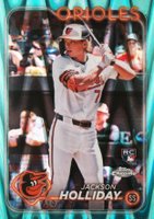 2024 Topps Chrome #88 Jackson Holliday Aqua Raywave Baseball Card
