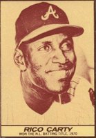1971 Milk Duds # Rico Carty Hand Cut Baseball Card