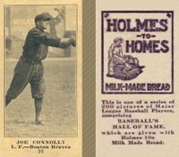 1916 Holmes for Homes Bread #36 Joe Connolly Baseball Card