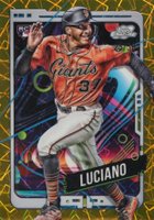 2024 Topps Chrome Cosmic #99 Marco Luciano Gold Interstellar Refractor Baseball Card