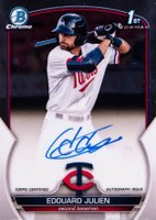 2023 Bowman Chrome Prospect Autographs #CPAEJ Edouard Julien Baseball Card
