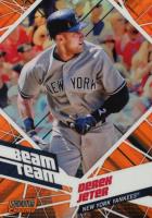 2021 Topps Stadium Club Chrome Beam Team #BTC1 Derek Jeter Orange Refractor Baseball Card