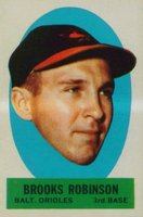 1963 Topps Peel-Offs # Brooks Robinson Instruction Back Baseball Card