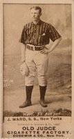 1887 Old Judge #478-3b John Ward Cap in R/hand at side-L/hand on hip-J.-New Yorks Baseball Card