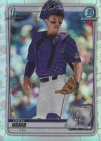 2020 Bowman Draft #BD106 Drew Romo Chrome-Refractor Baseball Card