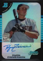 2005 Bowman Chrome Draft Picks #178 Ryan Zimmerman Autograph-Refractor Baseball Card