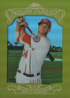2015 Topps Chrome Gallery of Greats #GGR7 Bryce Harper Gold Refractor Baseball Card