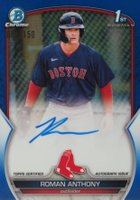 2023 Bowman Chrome Prospect Autographs #CPARA Roman Anthony Blue Refractor Baseball Card