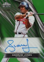 2024 Topps Chrome Black Autographs #AJ Andruw Jones Green Refractor Baseball Card
