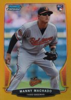 2013 Bowman Chrome #205 Manny Machado Gold Refractor Baseball Card