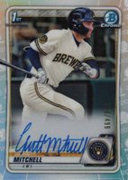 2020 Bowman Draft Chrome Draft Picks Autographs #CDAGM Garrett Mitchell Refractor Baseball Card