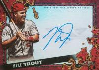 2021 Topps Fire Scorching Signatures #SSMT Mike Trout Magenta Baseball Card