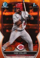 2023 Bowman Sapphire Edition Chrome Prospects #BCP125 Cam Collier Orange Baseball Card