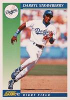 1992 Score #9 Darryl Strawberry Baseball Card
