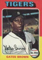1975 Topps Mini #371 Gates Brown Baseball Card
