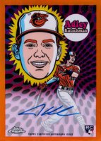 2023 Topps Chrome Ultraviolet All-Stars Autograph #UVAAR Adley Rutschman Orange Baseball Card