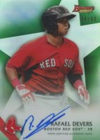 2015 Bowman's Best Best of 2015 Autographs #RD Rafael Devers Green Refractor Baseball Card