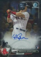 2017 Bowman Rookie Autographs #CRAABE Andrew Benintendi Chrome Baseball Card