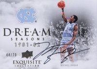 2012 Upper Deck Exquisite Collection Dream Seasons Signatures #DS-MI Michael Jordan 1981-82 Basketball Card
