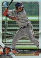 2018 Bowman Draft #BDC133 Heliot Ramos Chrome-Refractor Baseball Card