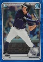 2020 Bowman Draft #BD107 Zac Veen Chrome-Blue Refractor Baseball Card